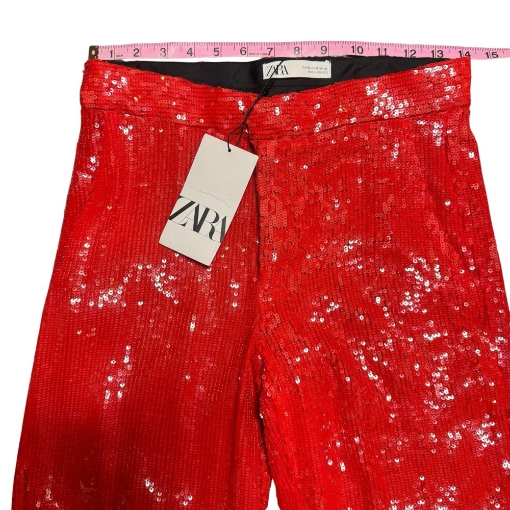 NWT ZARA Sequin Trousers size XS - Picture 7 of 12